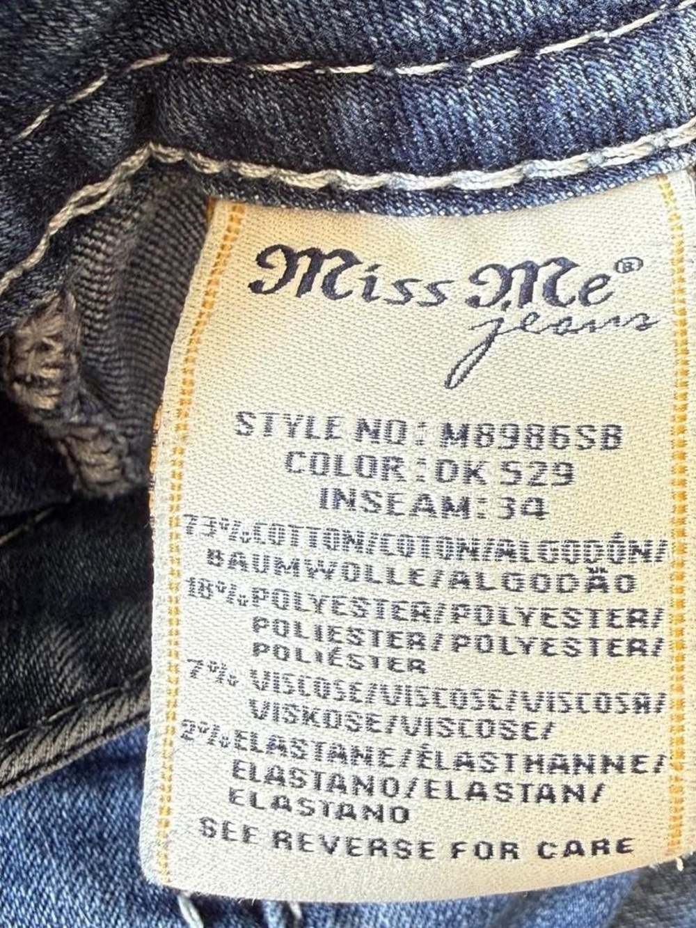 Miss Me low rise embellished bootcut jeans - Picture 7 of 8